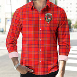 Clan Burnett Modern Crest Tartan Long Sleeve Shirt PC894