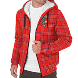 Clan Burnett Modern Crest Tartan Sherpa Hoodie CT895