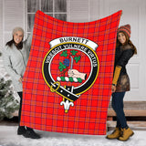 Clan Burnett Modern Crest Tartan Blanket UC88