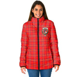 Clan Burnett Modern Crest Tartan Padded Jacket RF86