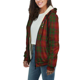 Clan Burns Crest Tartan Sherpa Hoodie CT898