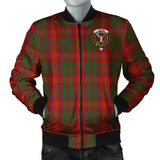 Clan Burns Crest Tartan Bomber Jacket ZJ88