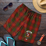 Clan Burns Crest Tartan Mens Shorts NS897