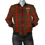 Clan Burns Crest Tartan Bomber Jacket ZJ88