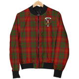 Clan Burns Crest Tartan Bomber Jacket ZJ88