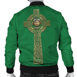 Clan Burns Tartan Bomber Jacket Golden Celtic Tree Of Life Style ZC42