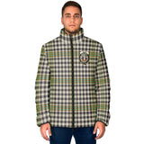 Clan Burns Check Crest Tartan Padded Jacket RF87