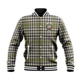 Clan Burns Check Crest Tartan Baseball Jacket JM897