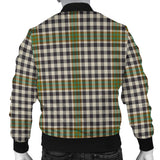 Clan Burns Check Crest Tartan Bomber Jacket ZJ87