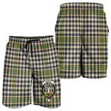 Clan Burns Check Crest Tartan Mens Shorts NS896