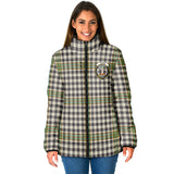 Clan Burns Check Crest Tartan Padded Jacket RF87