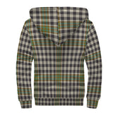 Clan Burns Check Crest Tartan Sherpa Hoodie CT897