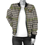 Clan Burns Check Crest Tartan Bomber Jacket ZJ87