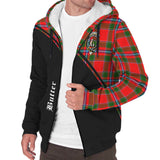 Clan Butter Crest Tartan Sherpa Hoodie Curve Style CE892