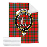 Clan Butter Crest Tartan Blanket UC91