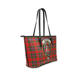 Clan Butter Crest Tartan Leather Tote Bag MT2103