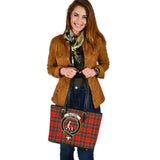 Clan Butter Crest Tartan Leather Tote Bag MT2103