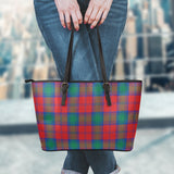 Clan Byres (Byses) Tartan Leather Tote Bag MT1108