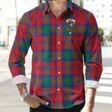 Clan Byres (Byses) Crest Tartan Long Sleeve Shirt PC892