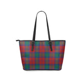 Clan Byres (Byses) Tartan Leather Tote Bag MT1108