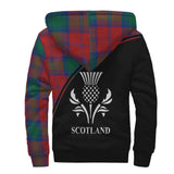 Clan Byres (Byses) Crest Tartan Sherpa Hoodie Curve Style CE891