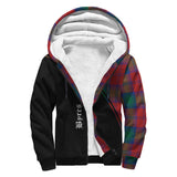 Clan Byres (Byses) Crest Tartan Sherpa Hoodie Curve Style CE891