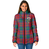 Clan Byres (Byses) Crest Tartan Padded Jacket RF90