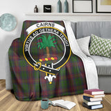 Clan Cairns Crest Tartan Blanket UC93