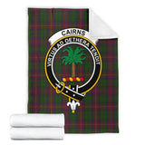 Clan Cairns Crest Tartan Blanket UC93