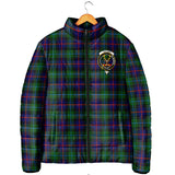 Clan Calder Modern Crest Tartan Padded Jacket RF92