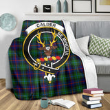 Clan Calder Modern Crest Tartan Blanket UC94