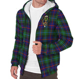 Clan Calder Modern Crest Tartan Sherpa Hoodie CT891