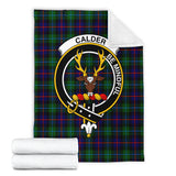 Clan Calder Modern Crest Tartan Blanket UC94