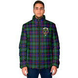 Clan Calder Modern Crest Tartan Padded Jacket RF92