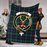 Clan Calder Modern Crest Tartan Blanket UC94