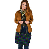 Clan Calder Modern Tartan Leather Tote Bag MT1106