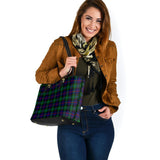 Clan Calder Modern Tartan Leather Tote Bag MT1106