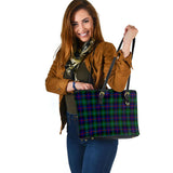 Clan Calder Modern Tartan Leather Tote Bag MT1106