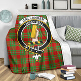 Clan Callander Modern Crest Tartan Blanket UC95