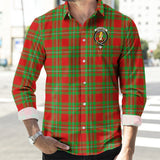 Clan Callander Modern Crest Tartan Long Sleeve Shirt PC889