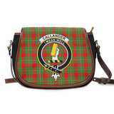 Clan Callander Modern Crest Tartan Saddle Bag MS889