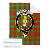 Clan Callander Modern Crest Tartan Blanket UC95