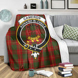 Clan Cameron Crest Tartan Blanket UC107