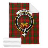 Clan Cameron Crest Tartan Blanket UC107