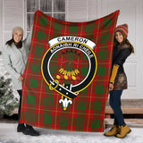 Clan Cameron Crest Tartan Blanket UC107