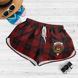 Clan Cameron Black and Red Crest Tartan Womens Shorts NW2080