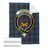 Clan Cameron Hunting Crest Tartan Blanket UC97