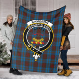 Clan Cameron Hunting Crest Tartan Blanket UC97