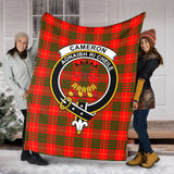 Clan Cameron Modern Crest Tartan Blanket UC98