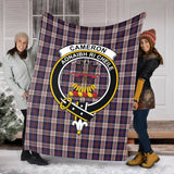 Clan Cameron of Erracht Dress Crest Tartan Blanket UC100